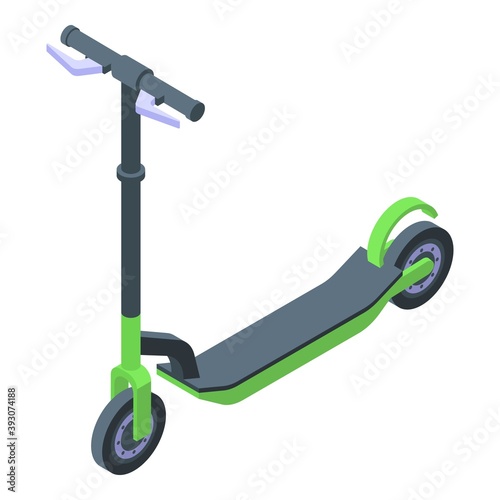 Electric scooter icon. Isometric of electric scooter vector icon for web design isolated on white background
