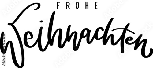Handletterings Schriftzug „Frohe Weihnachten“