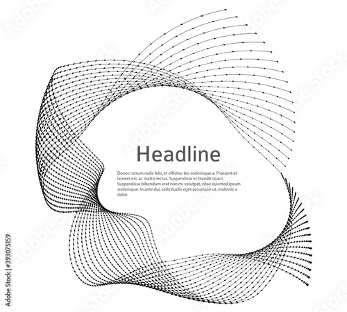Design elements. Ring circle elegant frame border. Abstract Circular logo element on white background isolated