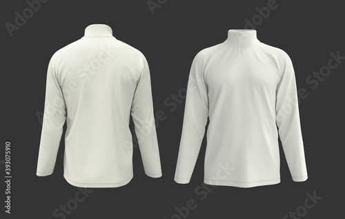 Longsleeves turtleneck shirt, 3d rendering, 3d illustration