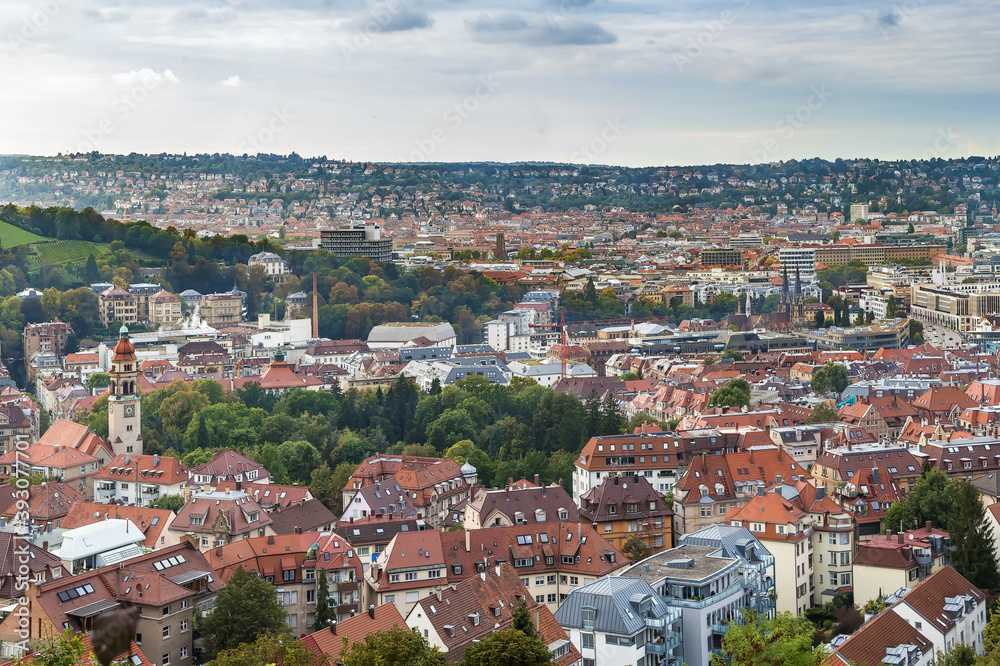 View of Stuttgart from hill, Germany