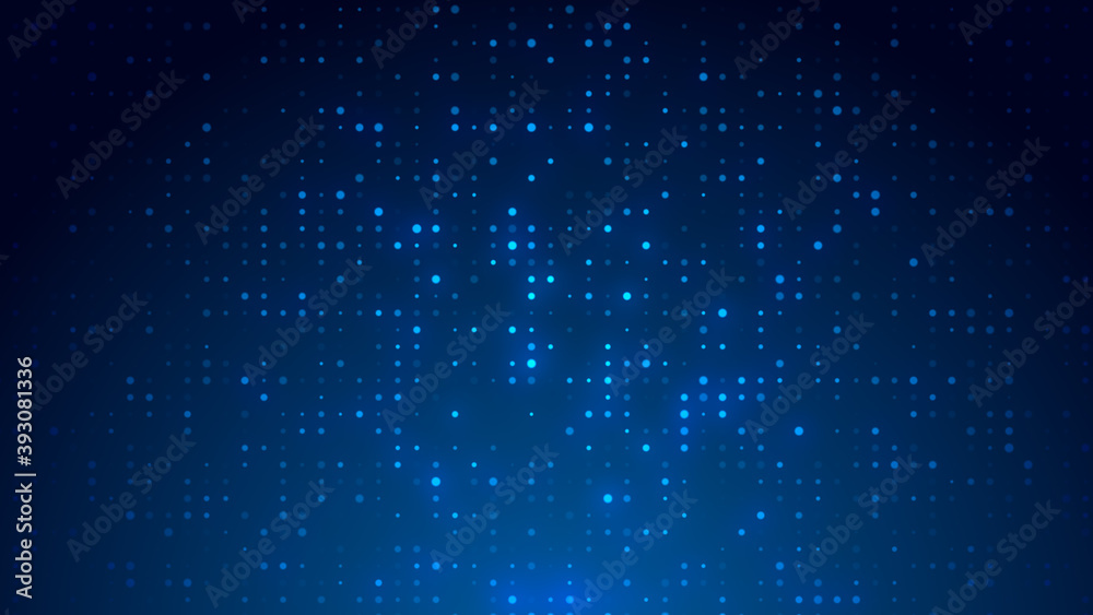 Dot white blue pattern screen led light gradient texture background. Abstract technology big data digital background. 3d rendering. Dot white blue pattern screen led light gradient texture background. Abstract technology big data digital background. 3d rendering.