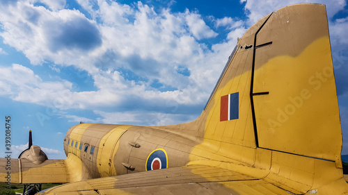 METLIKA, SLOVENIA - Jul 31, 2018: World war 2 airplane, military plane. photo