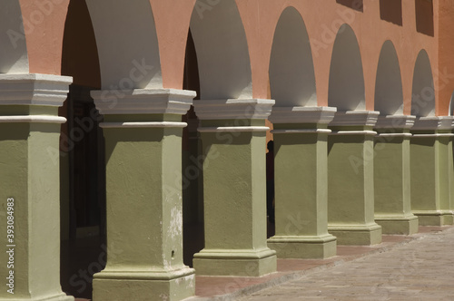 Historic town of Dolores Hidalgo, Colonnade, Province of Guanajuato, Mexico photo