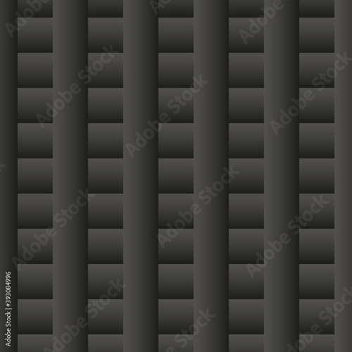 Black abstract background. 3d seamless geometric pattern. Vector illustration EPS10. Stylish template made out of repeating rectangles.