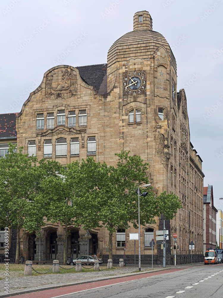 The Art Nouveau building of Friedrich List School (former Karl Friedrich Gymnasium) in Mannheim, Germany