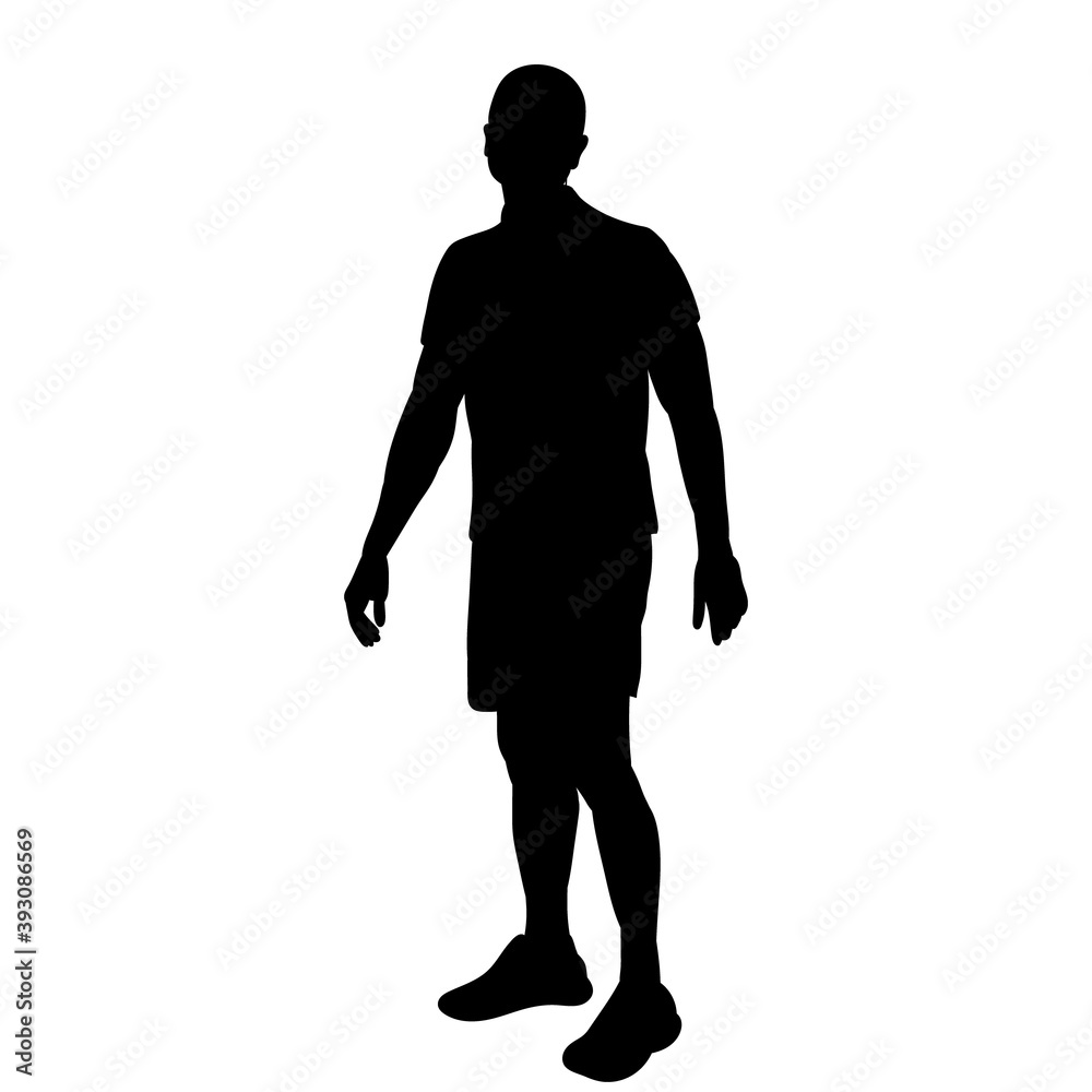 silhouette of a man walking