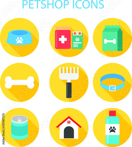 petshop icons. vector illustration.