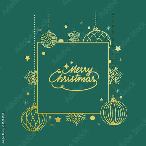 Christmas greeting card Template, vector