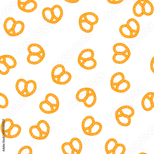 Seamless pattern with pretzels