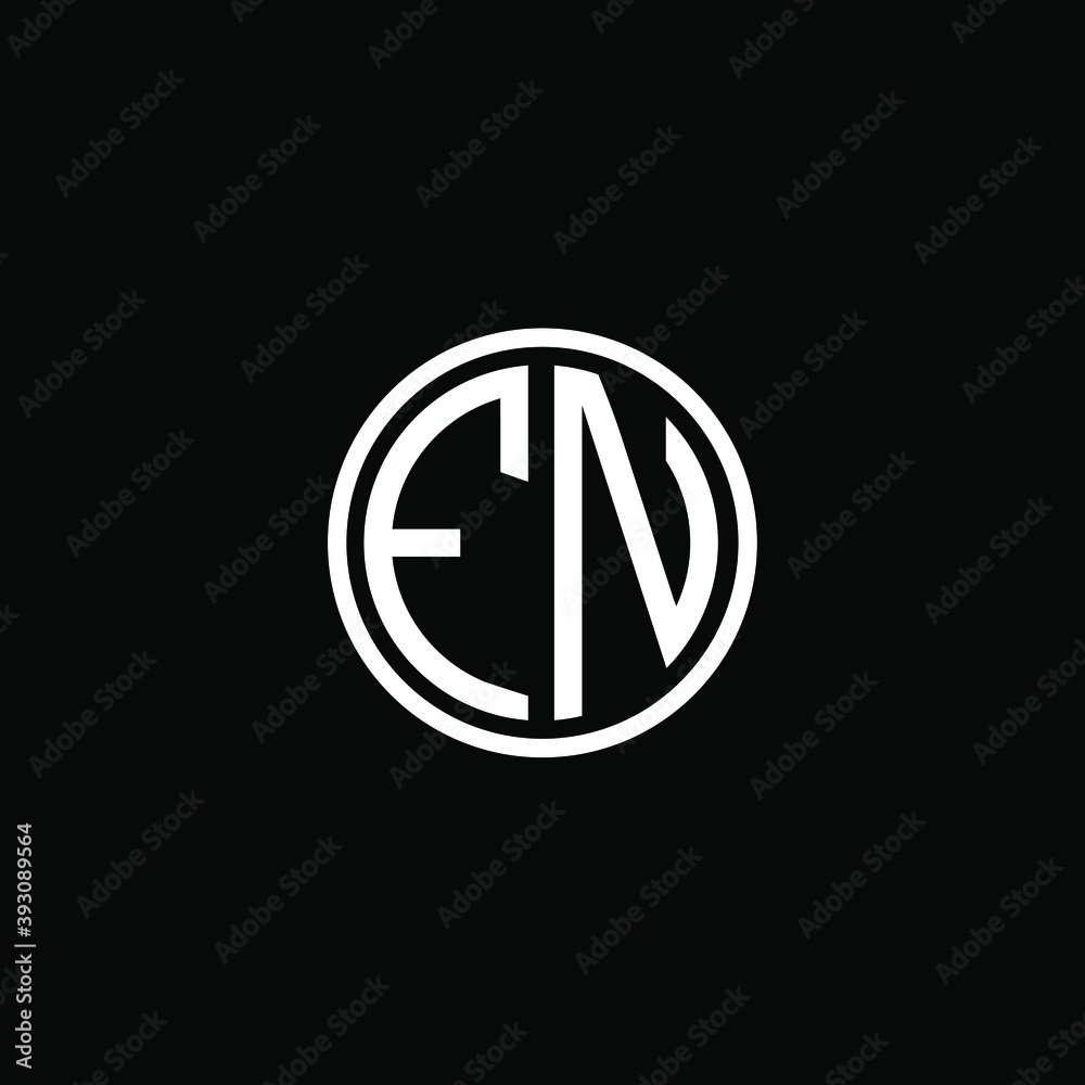 FN MONOGRAM letter icon design on BLACK background.Creative letter FN/ FN logo design.
 FN initials MONOGRAM Logo design.