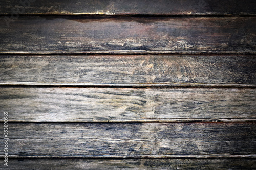 Old plank wooden wall outside for background.