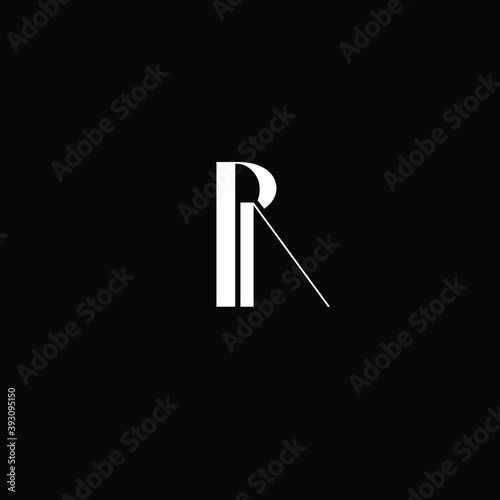 Creative Professional Trendy and Minimal Letter RA Logo Design in Black and White Color, Initial Based Alphabet Icon Logo in Editable Vector Format