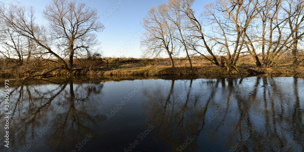 Autumn fishing on the river, beautiful panorama. Autumn fishing on the river, beautiful panorama.