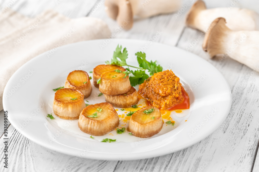 King oyster mushroom scallops King oyster mushroom scallops