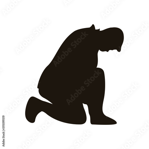 military officer down on my knees silhouette