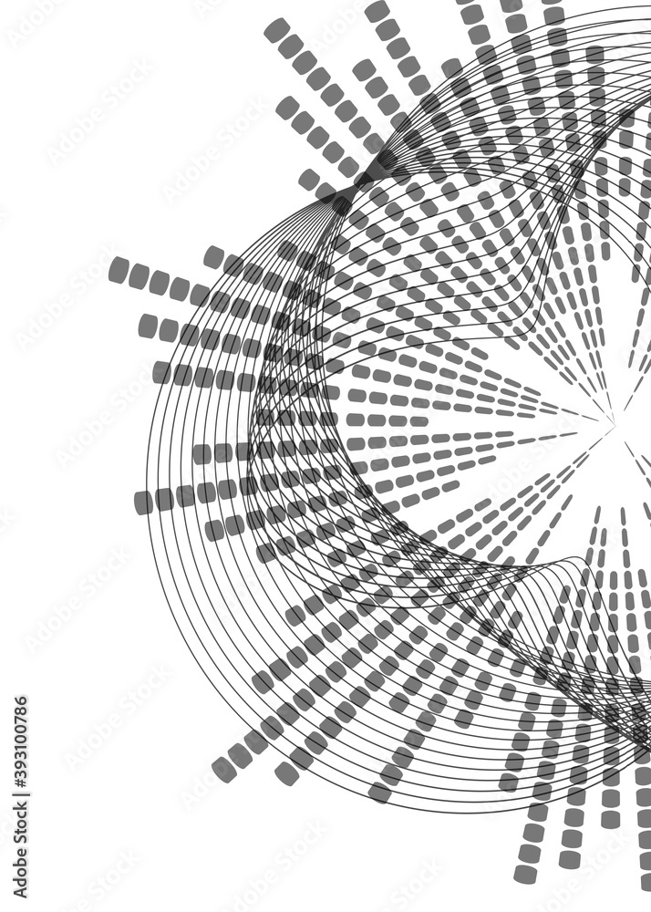 Gray equalizer isolated on white background. Vector illustration. Pulse music player. Audio wave logo