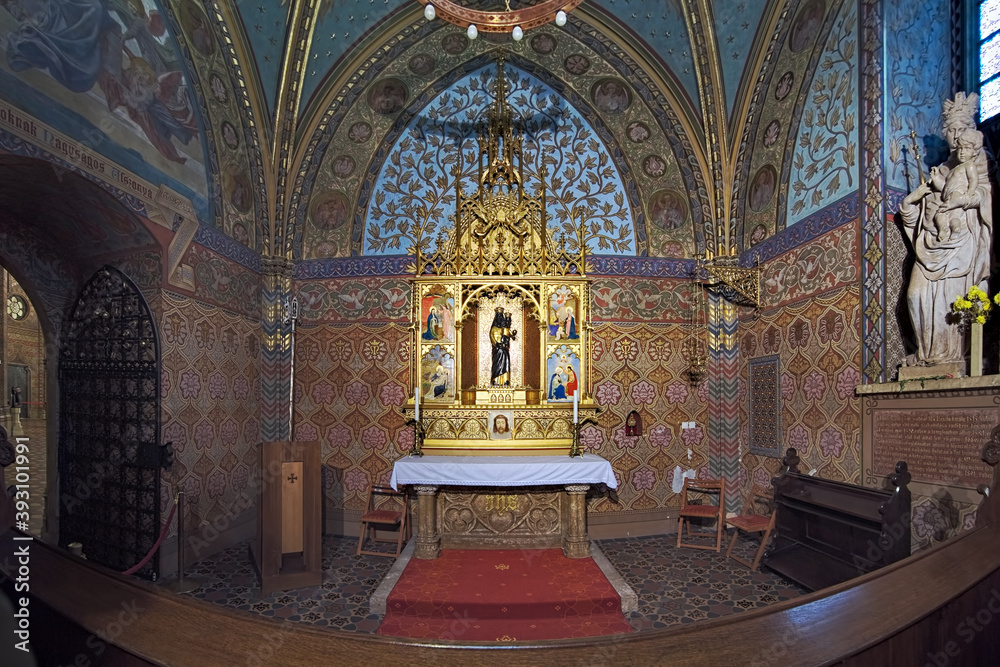 The Loreto Chapel in Matthias Church in Budapest, Hungary
