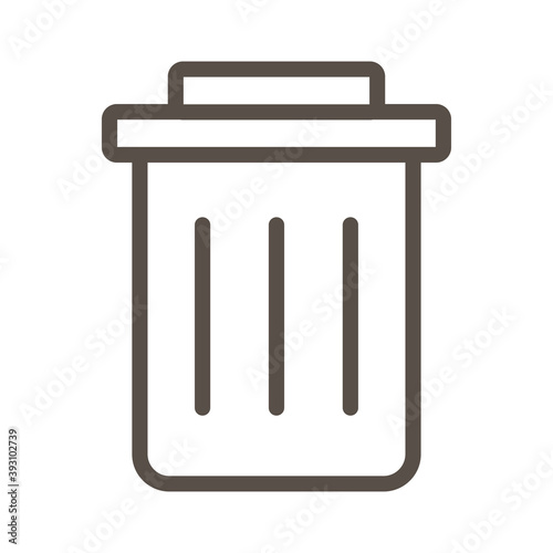 bin waste line style icon
