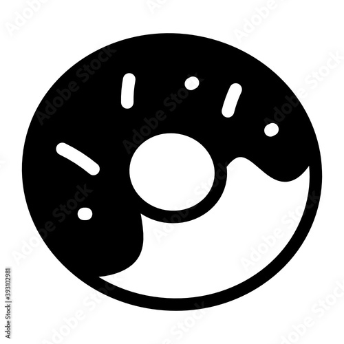 
A sweet doughnut vector in modern filled style 
