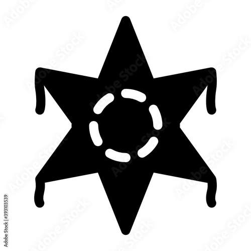 
A solid vector of mexican pinata star, filled icon 
