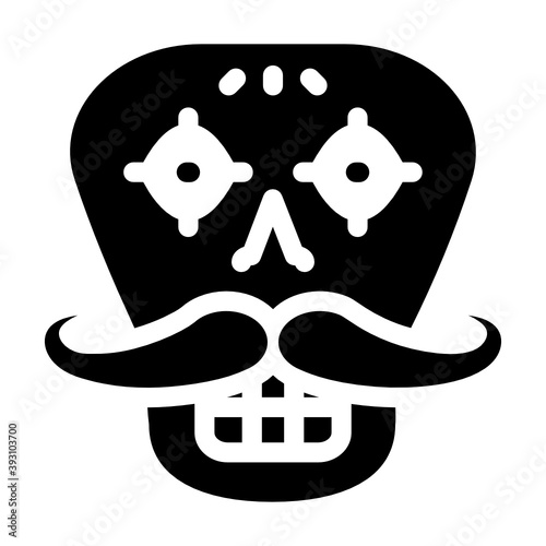 
A trendy solid icon of mexican mask, clown mask 
