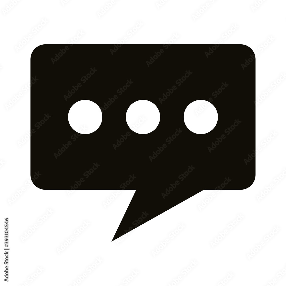 speech bubble message silhouette style icon speech bubble message silhouette style icon