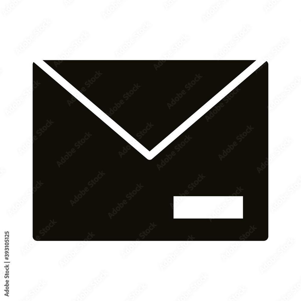 envelope mail send silhouette style icon envelope mail send silhouette style icon