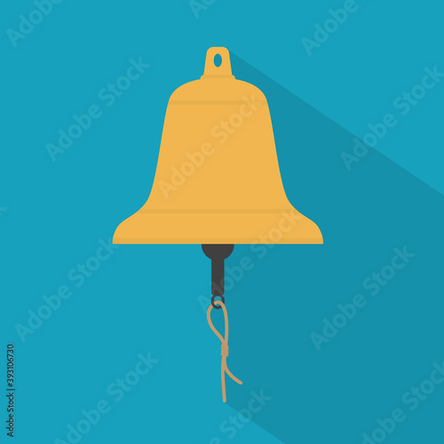 opening exchange stock market bell icon - vector illustration