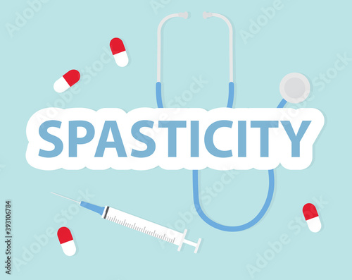 Spasticity word concept- vector illustration