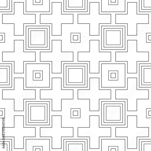 Coloring book, seamless colouring page  for adults. Black and white vector linear illustrations. Abstract pattern. Geometric background. Easy to edit color and lines.