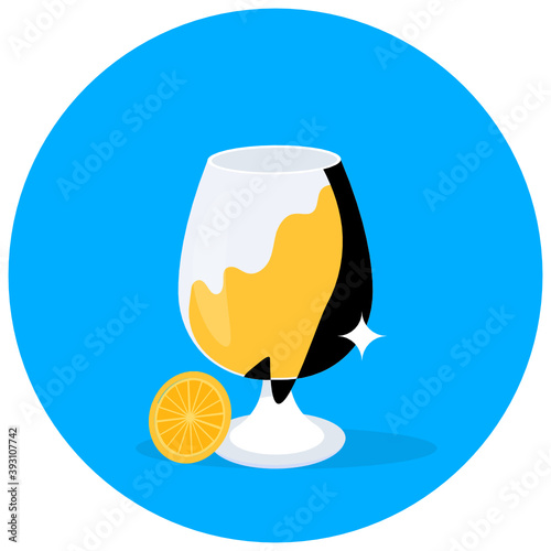 
Lemonade vector in editable style, summer drink 
