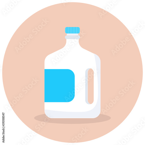 
Milk bottle icon in editable style, milk container 
