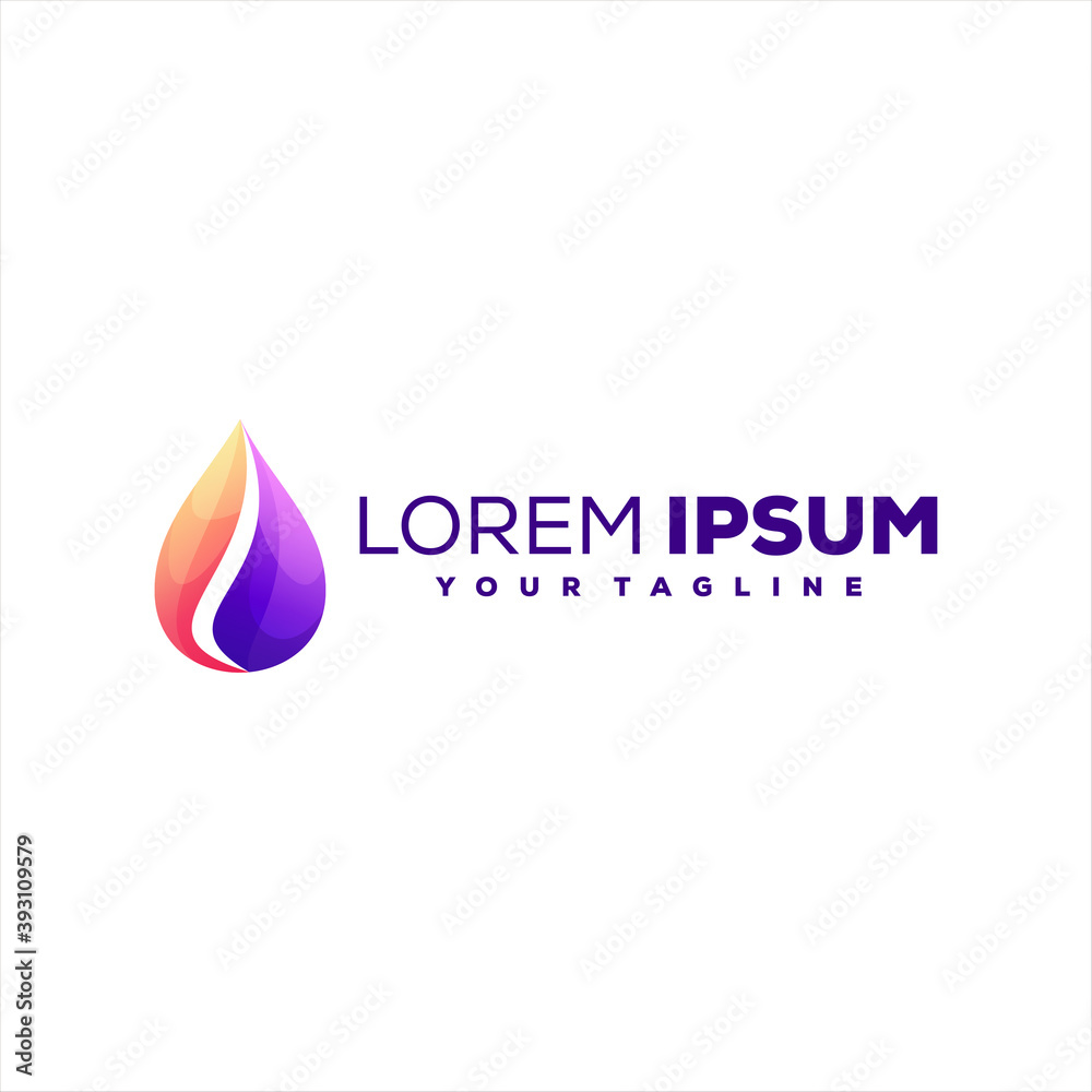 abstract drop gradient logo design abstract drop gradient logo design