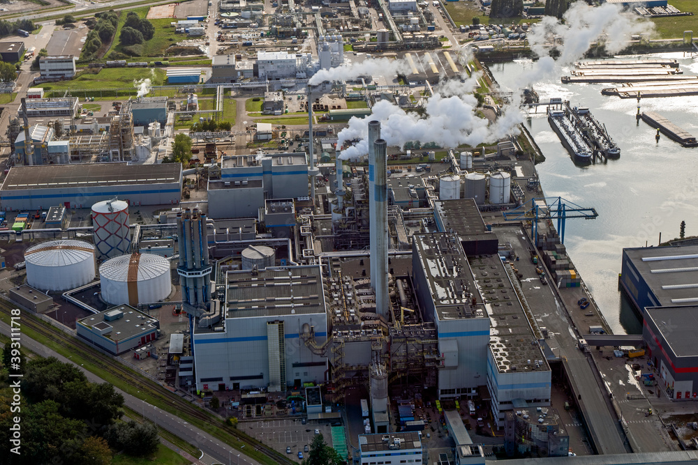 Waste processing plant in the Port of Rotterdam.