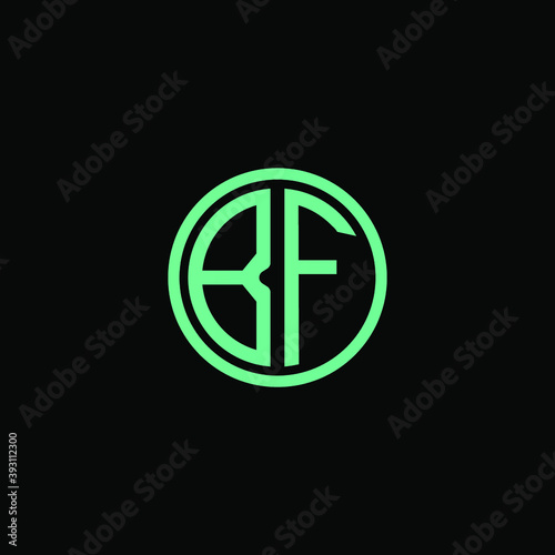 BF MONOGRAM letter icon design on BLACK background.Creative letter BF/B F logo design. BF initials MONOGRAM Logo design. 