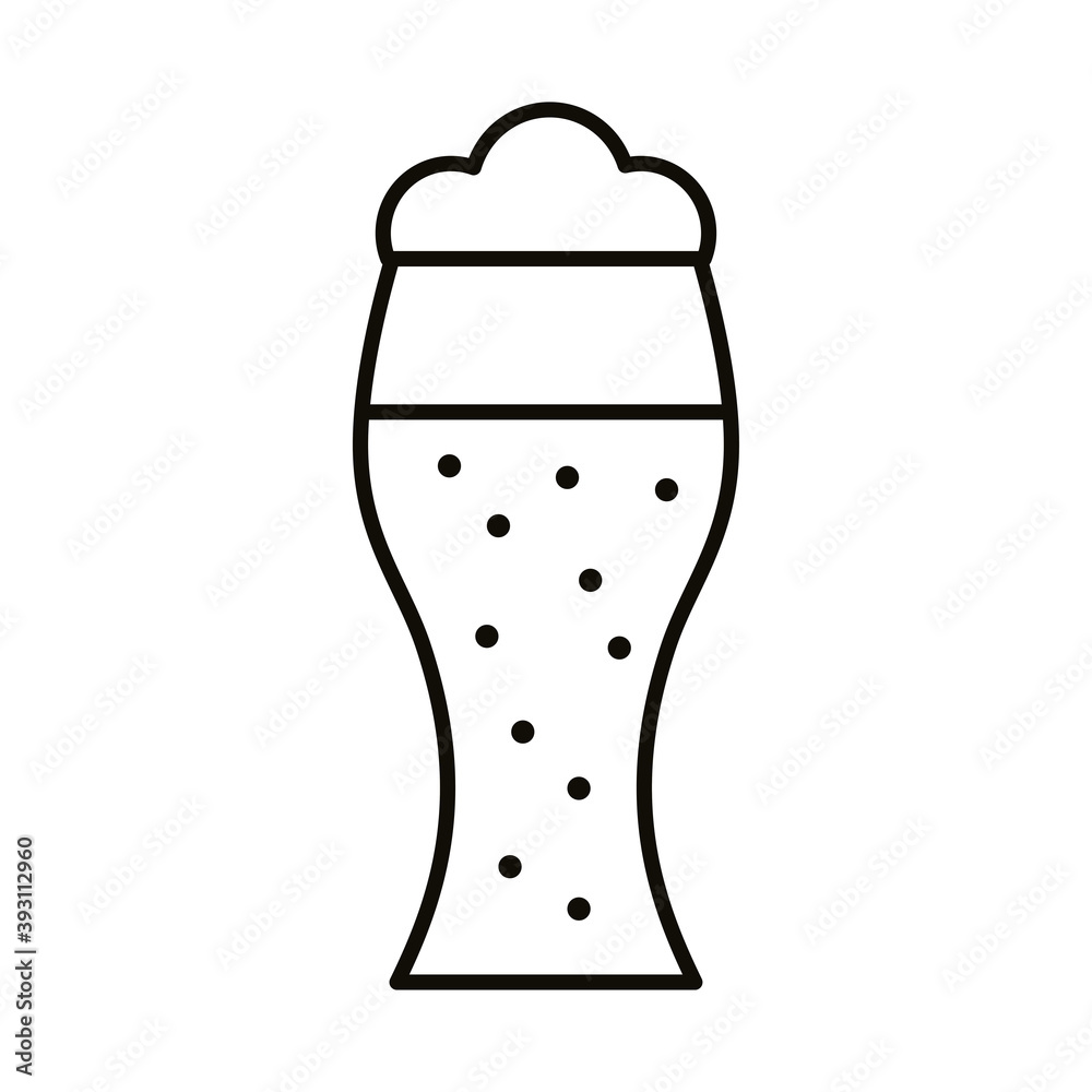 beer drink in glass line style icon beer drink in glass line style icon