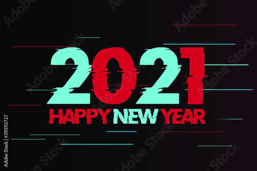 2021 happy new year speed fastest font style text vector design