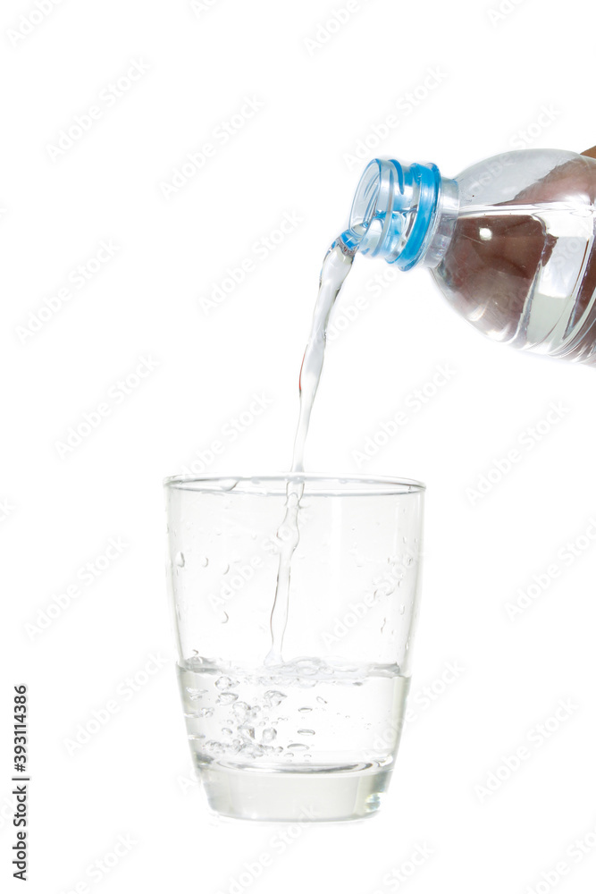 Pouring water into glass Pouring water into glass