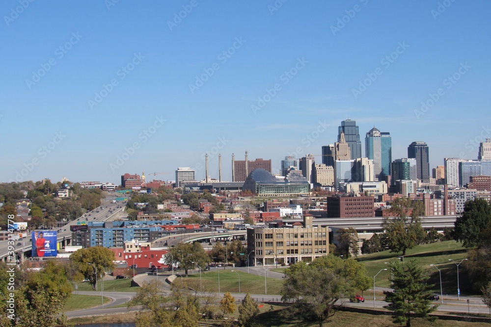 The skyline of Kansas City, Missouri
