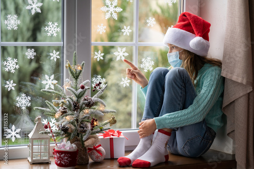 Christmas holiday during pandemic coronavirus COVID 19 concept