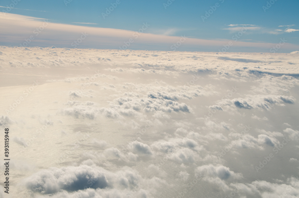 Cloudy sky from plane
