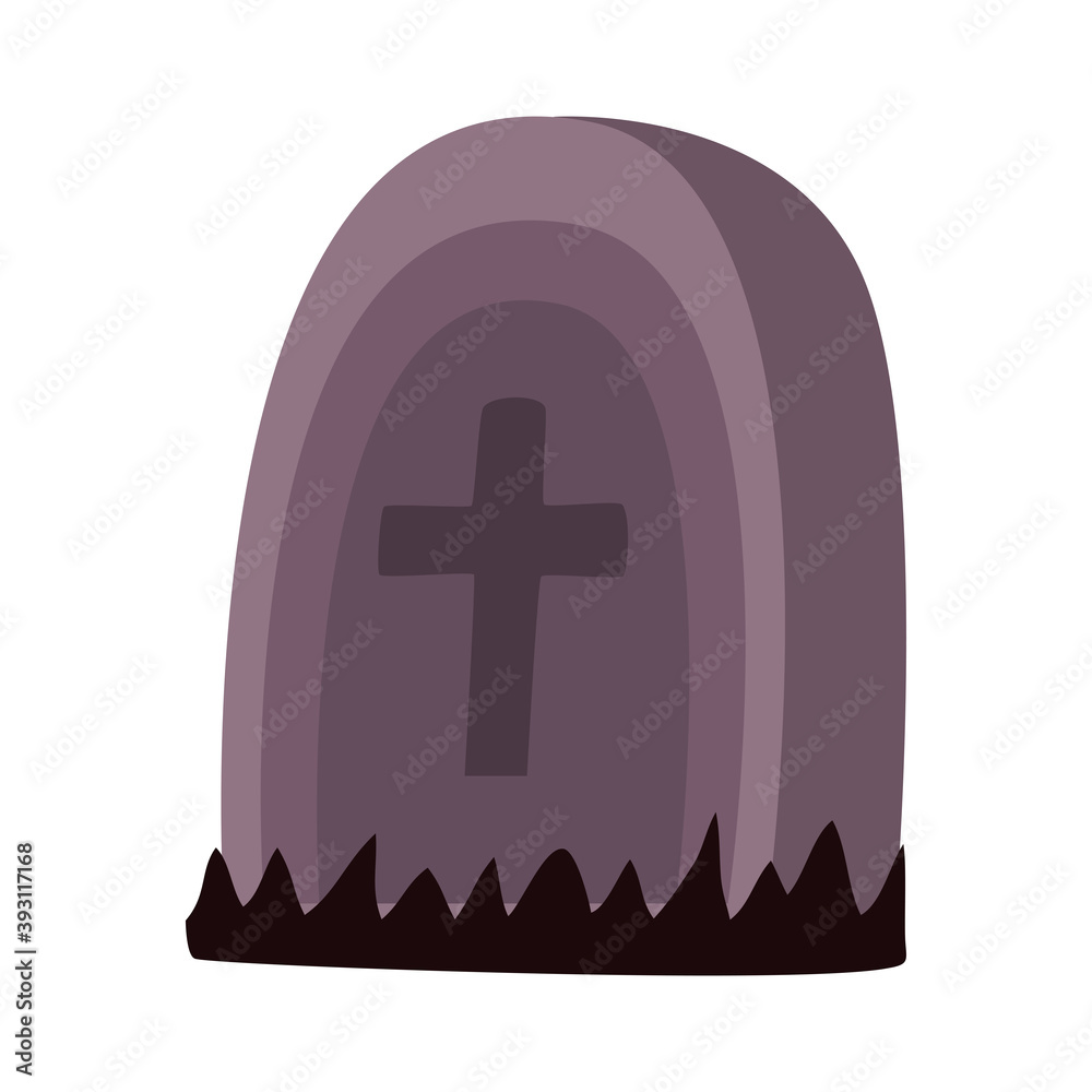 Fototapeta premium cemetery tomb graveyard halloween scene