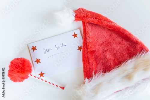 Letter to Santa Claus with white background.
