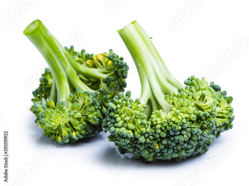 clipping path broccoli isolated on white background