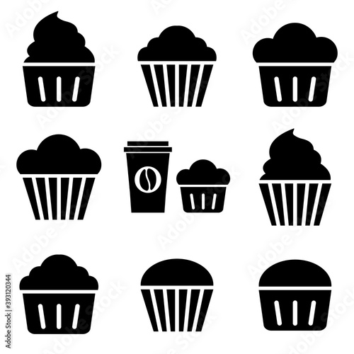 Muffin icon  logo isolated on white background