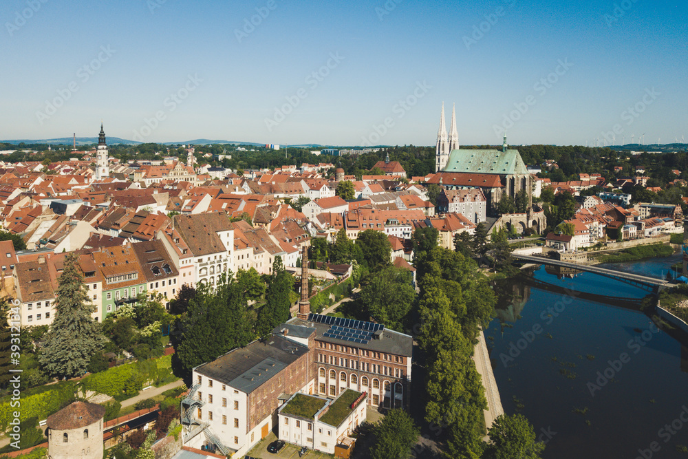 Fototapeta premium Görlitz, Panorama mit Peterskirche
