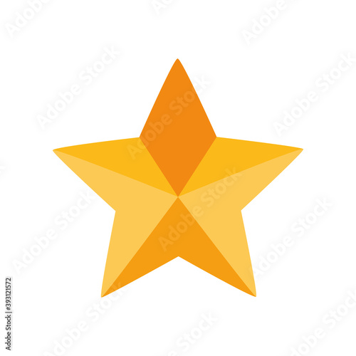 golden star decoration isolated icon