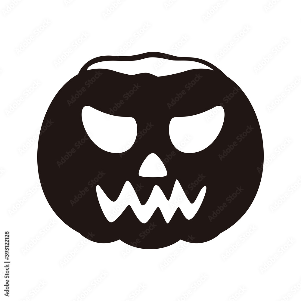 halloween pumpkin jack face silhouette