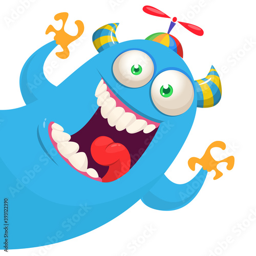 Funny cartoon monster design. Monster character illustration
